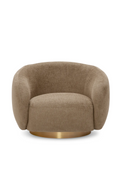 Brass Base Curved Swivel Chair | Eichholtz Brice | Eichholtzmiami.com