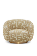 Brass Base Curved Swivel Chair | Eichholtz Brice | Eichholtzmiami.com