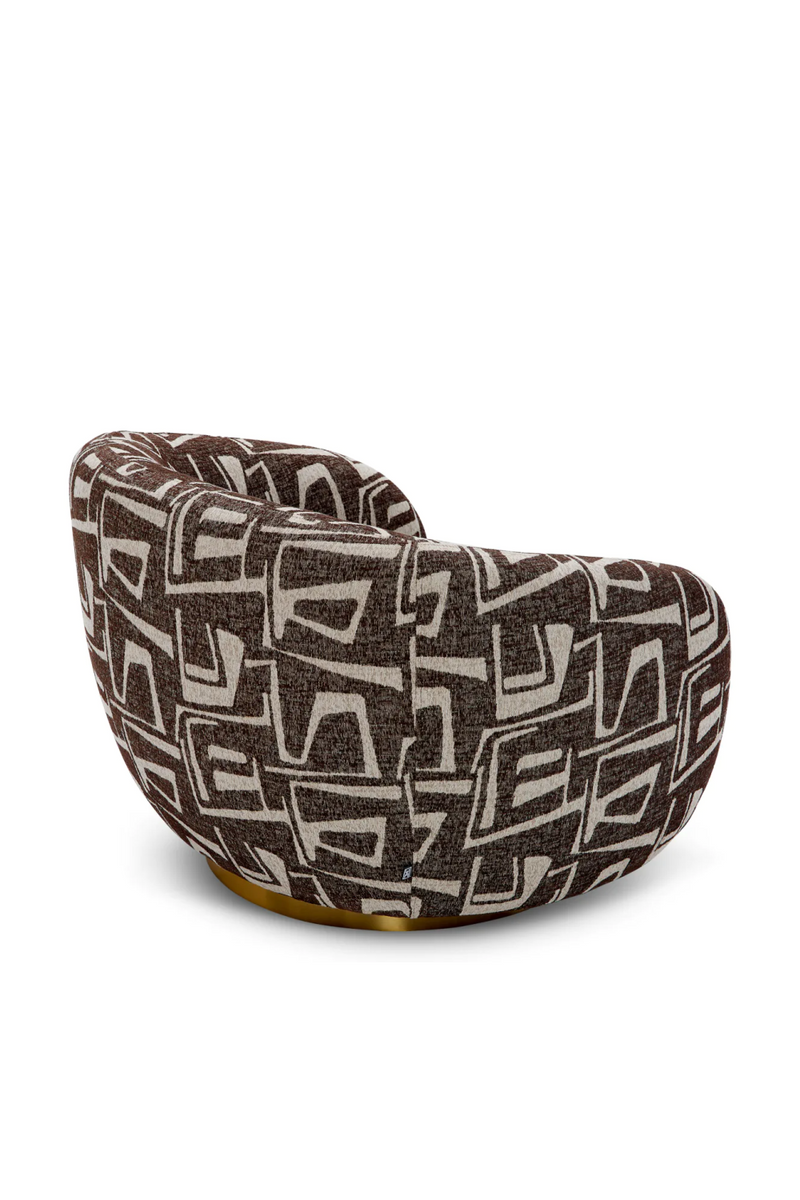 Brass Base Curved Swivel Chair | Eichholtz Brice | Eichholtzmiami.com