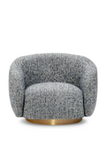 Brass Base Curved Swivel Chair | Eichholtz Brice | Eichholtzmiami.com