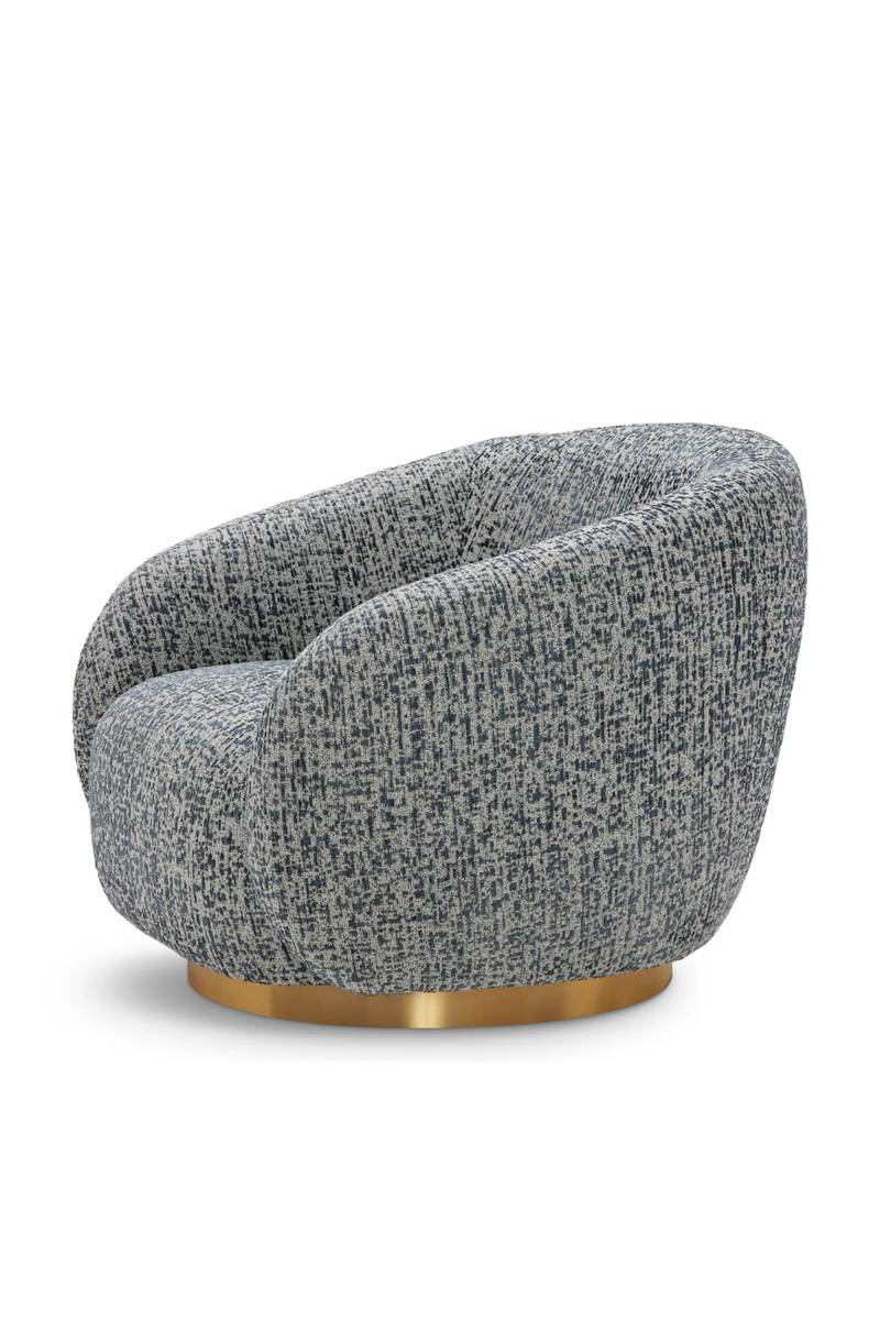 Brass Base Curved Swivel Chair | Eichholtz Brice | Eichholtzmiami.com