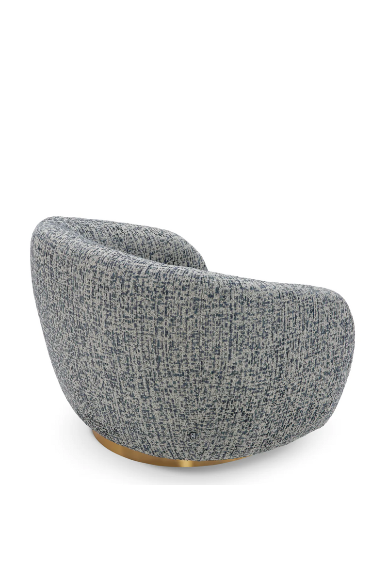 Brass Base Curved Swivel Chair | Eichholtz Brice | Eichholtzmiami.com