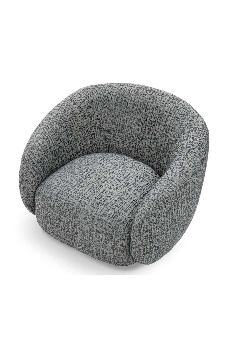 Brass Base Curved Swivel Chair | Eichholtz Brice | Eichholtzmiami.com