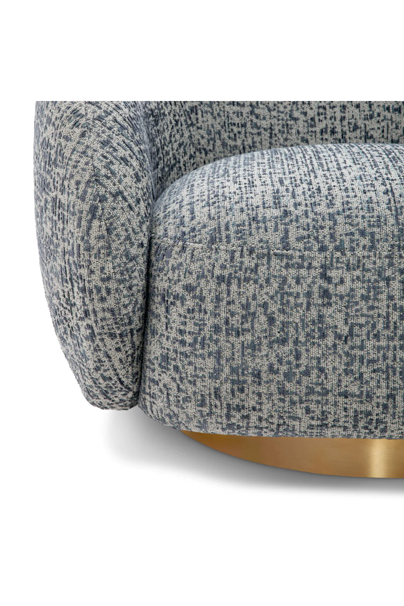 Brass Base Curved Swivel Chair | Eichholtz Brice | Eichholtzmiami.com
