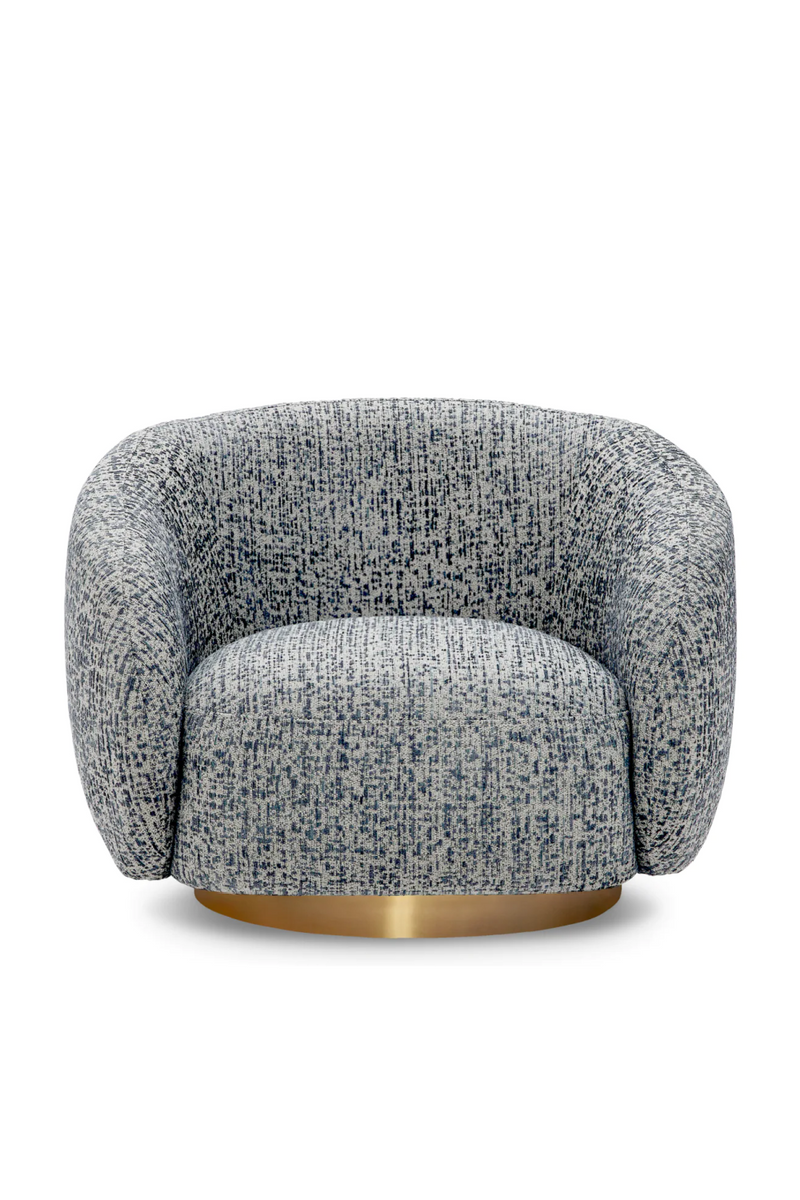 Brass Base Curved Swivel Chair | Eichholtz Brice | Eichholtzmiami.com