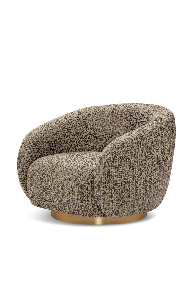Brass Base Curved Swivel Chair | Eichholtz Brice | Eichholtzmiami.com