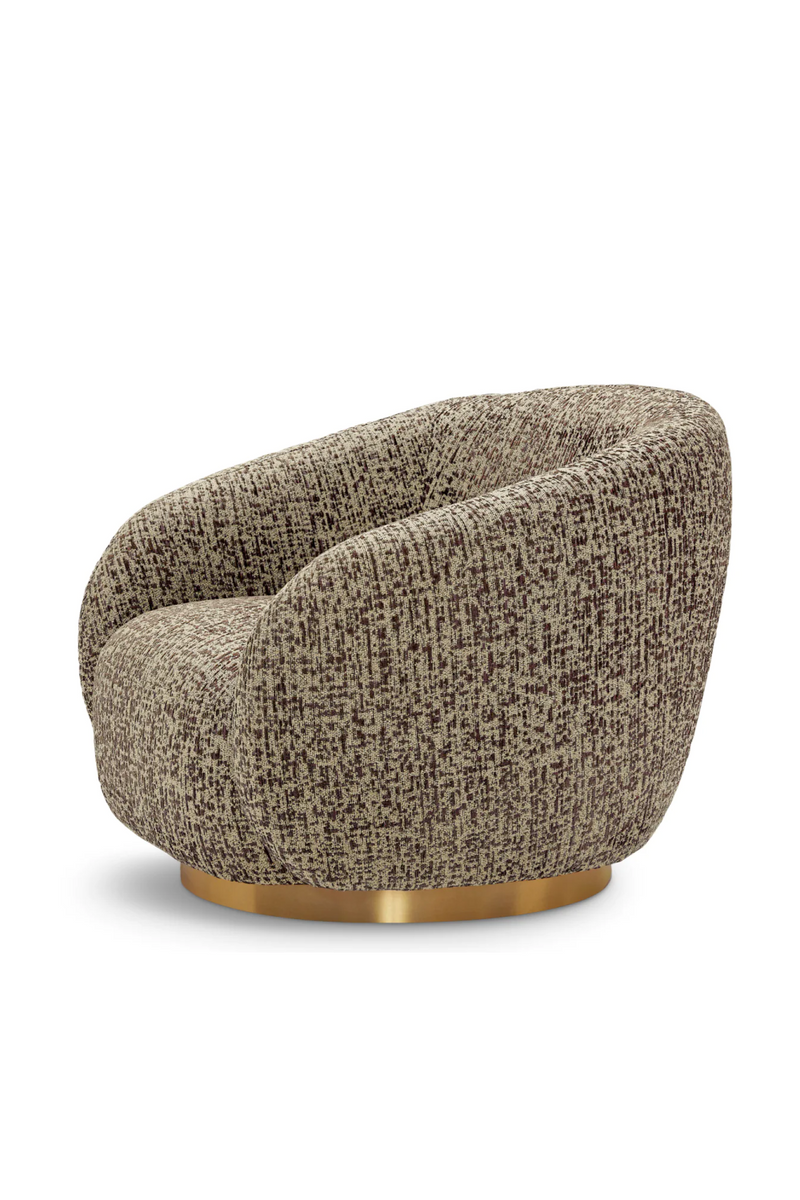 Brass Base Curved Swivel Chair | Eichholtz Brice | Eichholtzmiami.com