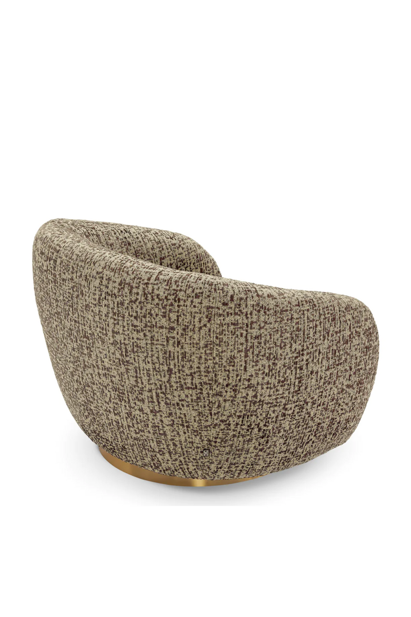 Brass Base Curved Swivel Chair | Eichholtz Brice | Eichholtzmiami.com