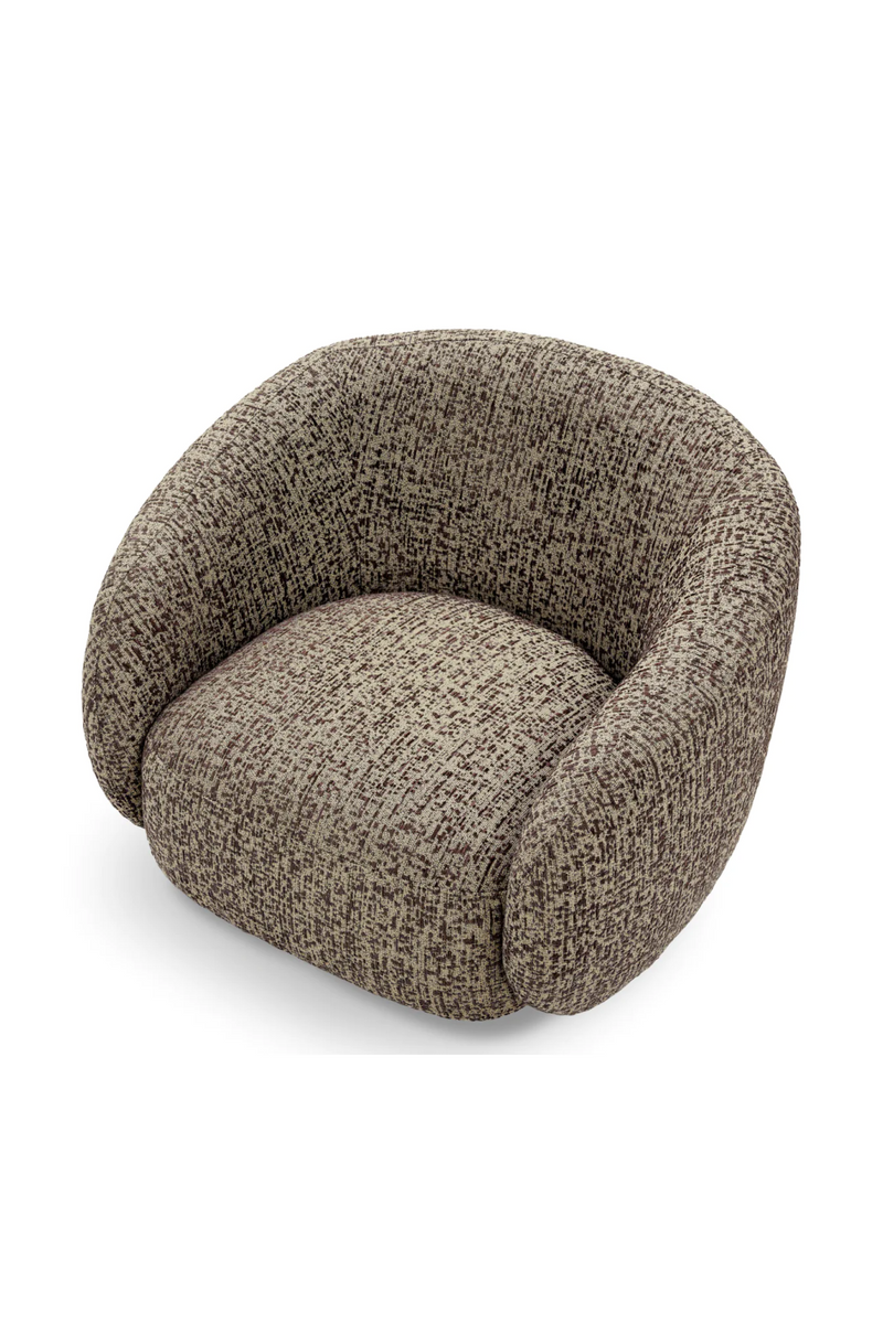 Brass Base Curved Swivel Chair | Eichholtz Brice | Eichholtzmiami.com