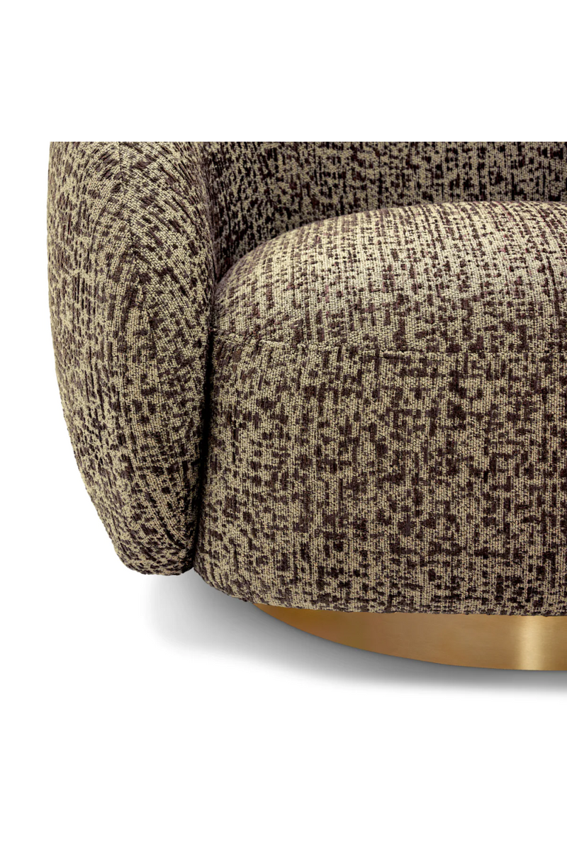 Brass Base Curved Swivel Chair | Eichholtz Brice | Eichholtzmiami.com