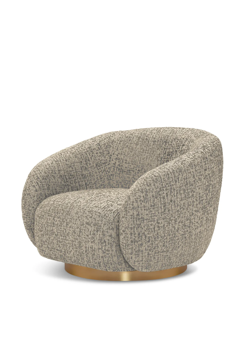 Brass Base Curved Swivel Chair | Eichholtz Brice | Eichholtzmiami.com