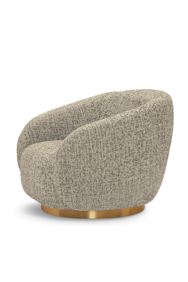 Brass Base Curved Swivel Chair | Eichholtz Brice | Eichholtzmiami.com