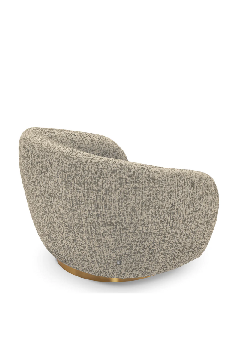 Brass Base Curved Swivel Chair | Eichholtz Brice | Eichholtzmiami.com