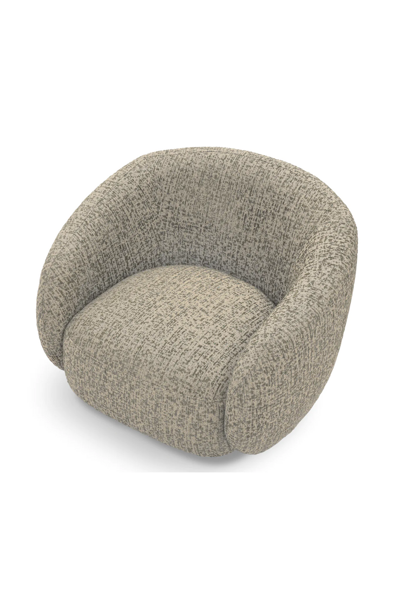 Brass Base Curved Swivel Chair | Eichholtz Brice | Eichholtzmiami.com