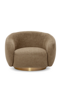 Brass Base Curved Swivel Chair | Eichholtz Brice | Eichholtzmiami.com