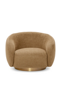 Brass Base Curved Swivel Chair | Eichholtz Brice | Eichholtzmiami.com