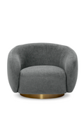 Brass Base Curved Swivel Chair | Eichholtz Brice | Eichholtzmiami.com