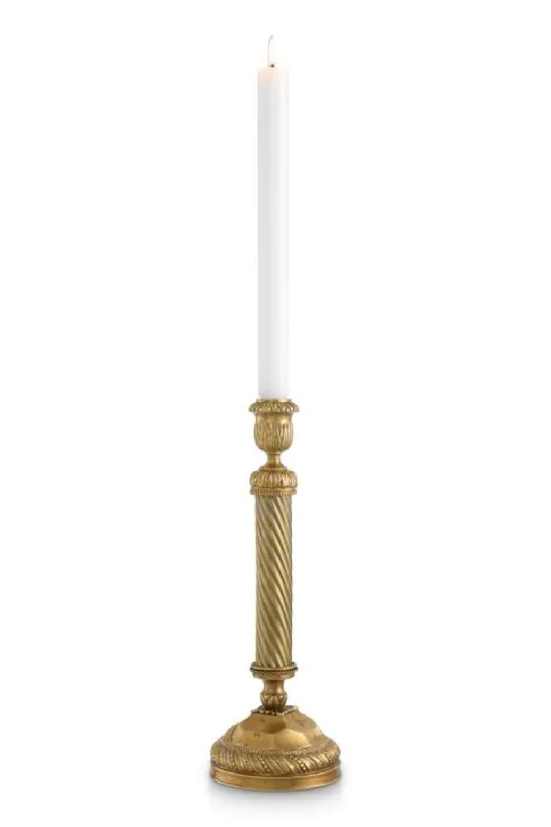 Vintage Brass Candle Holder | Met x Eichholtz Carnier | Eichholtzmiami.com