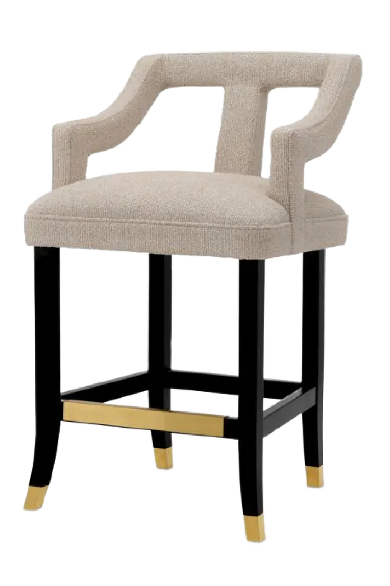 Beige Cut-Out Counter Stool | Met x Eichholtz Roumier | Eichholtzmiami.com
