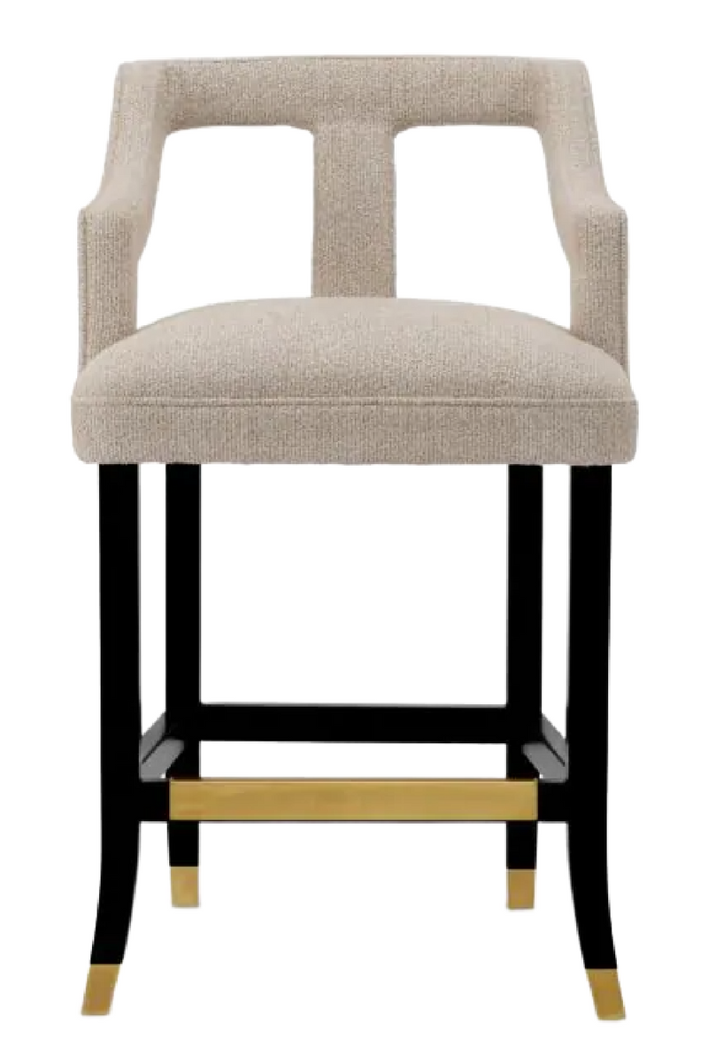 Beige Cut-Out Counter Stool | Met x Eichholtz Roumier | Eichholtzmiami.com
