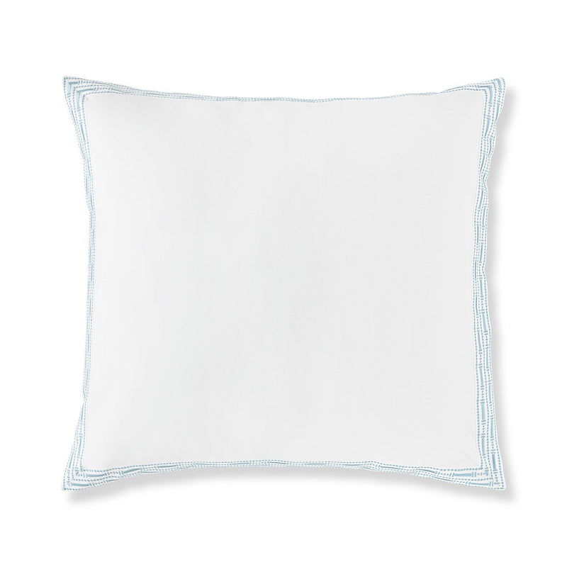 400TC Percale Embroidered Euro Sham | Amalia Home Memória | Eichholtzmiami.com