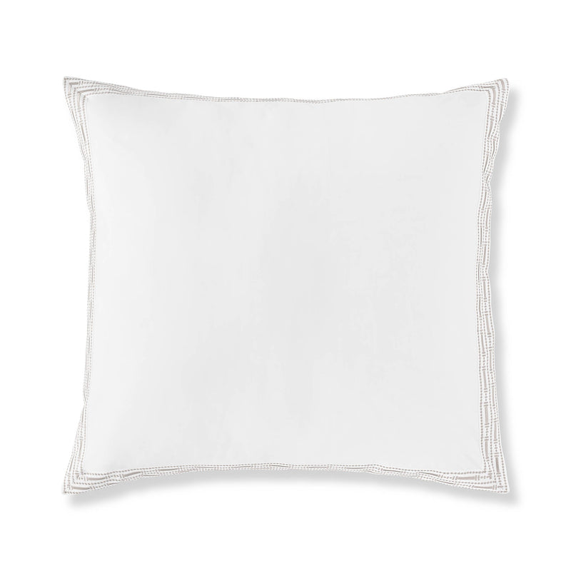 400TC Percale Embroidered Euro Sham | Amalia Home Memória | Eichholtzmiami.com