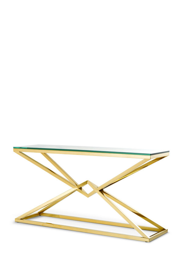 Brass Crossed-Leg Console | Eichholtz Connor L | #1 Eichholtz Retailer
