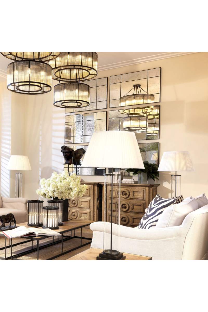 Antique Weathered Glass Grid Mirror | Eichholtz Mountbatten | Eichholtz Miami