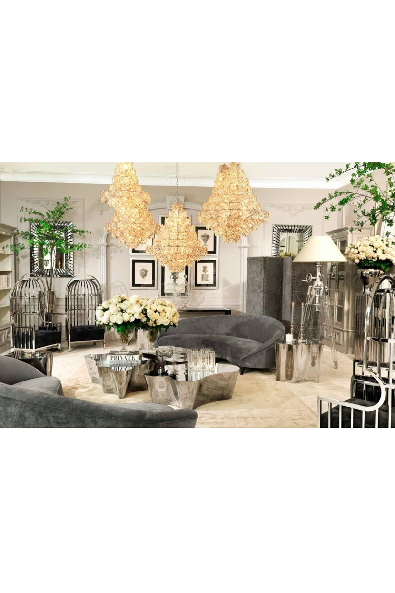 Hexagonal Glass Chandelier | Eichholtz Hermitage L | Eichholtz Miami
