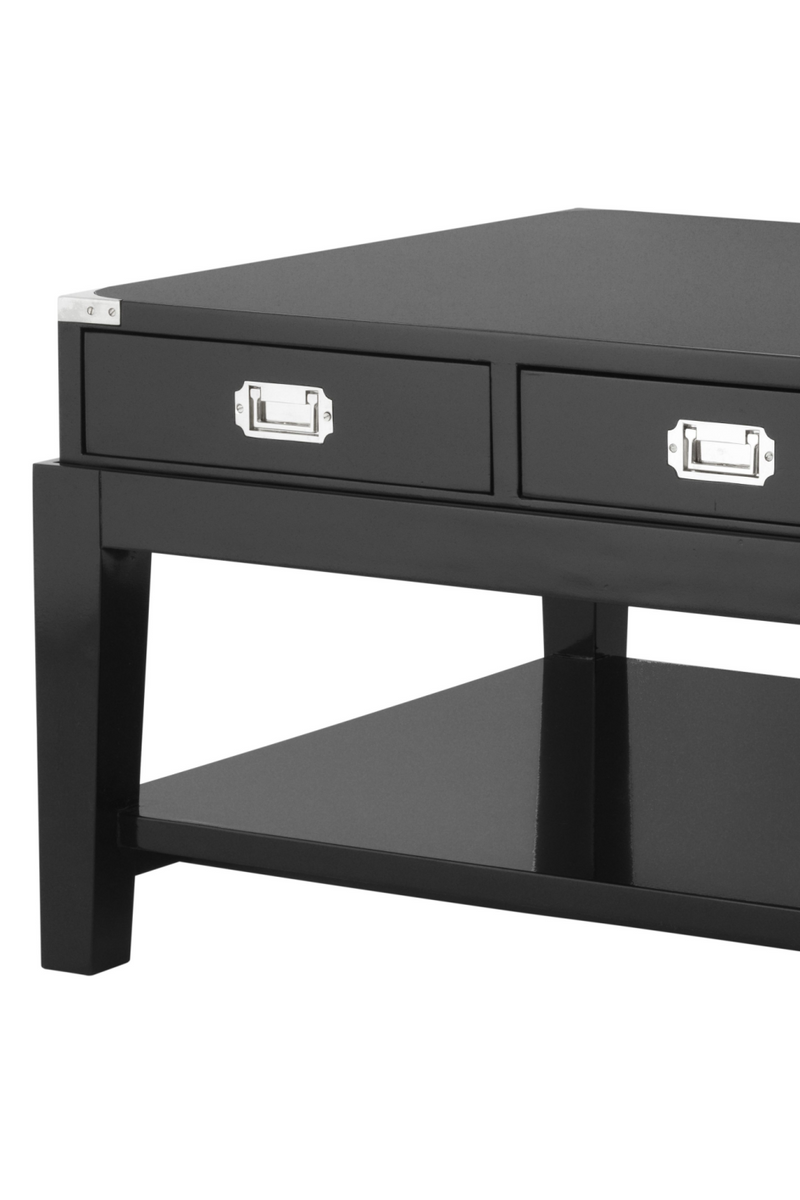 Black 3 Drawer Coffee Table | Eichholtz Military | Eichholtzmiami.com