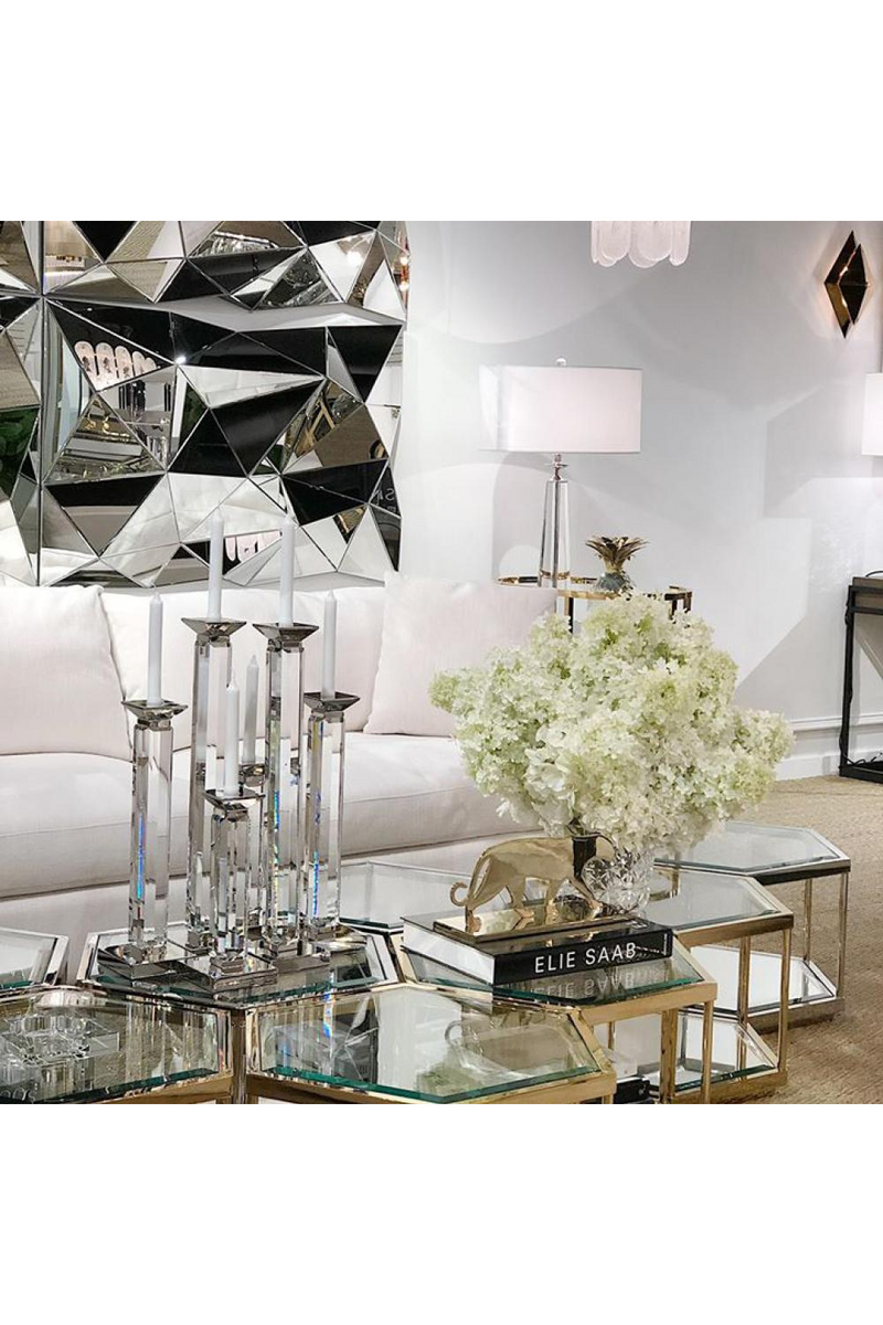 3D Triangle Faceted Wall Mirror | Eichholtz Boyton | Eichholtz Miami