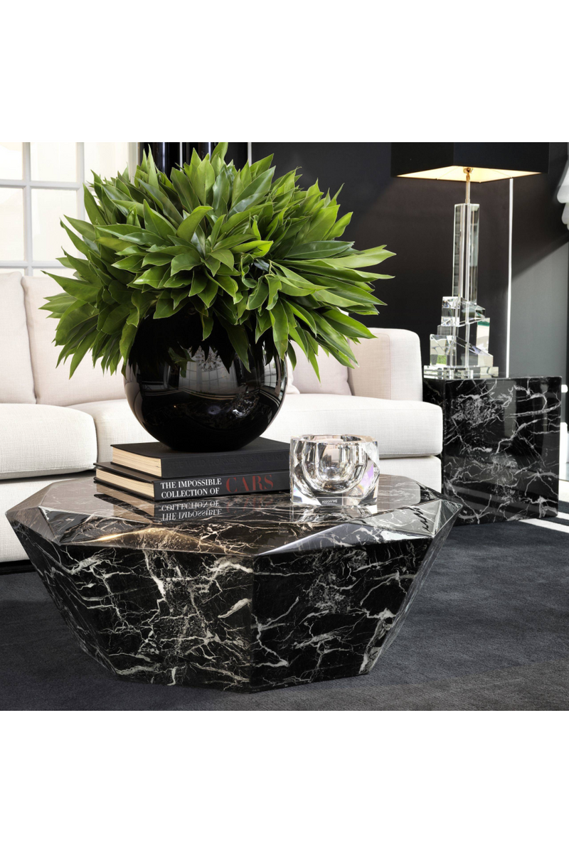 Black Polished Diamond Coffee Table | Eichholtz Diamond | Eichholtz Miami