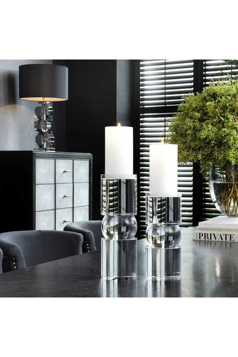 Crystal Candle Holder S | Eichholtz Earls Court | Eichholtz Miami