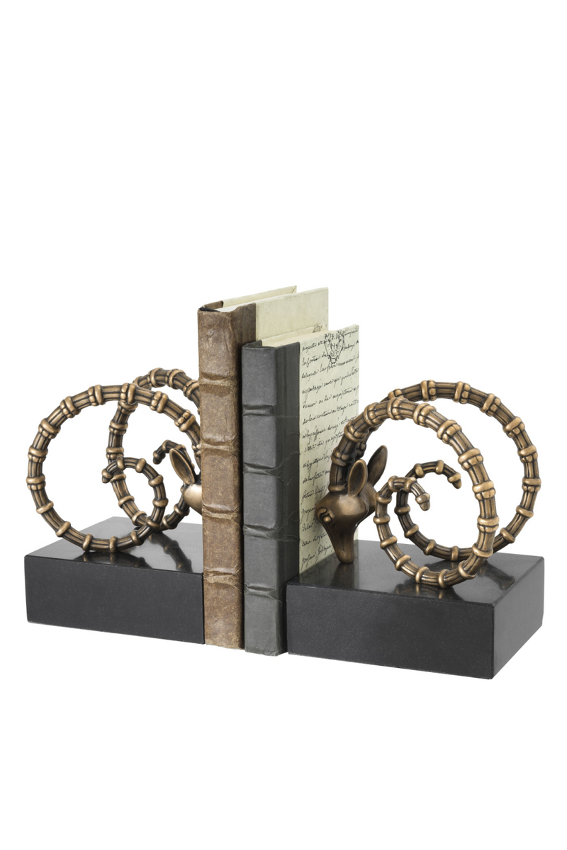 Brass Ibex Bookends | Eichholtz | Eichholtz Miami