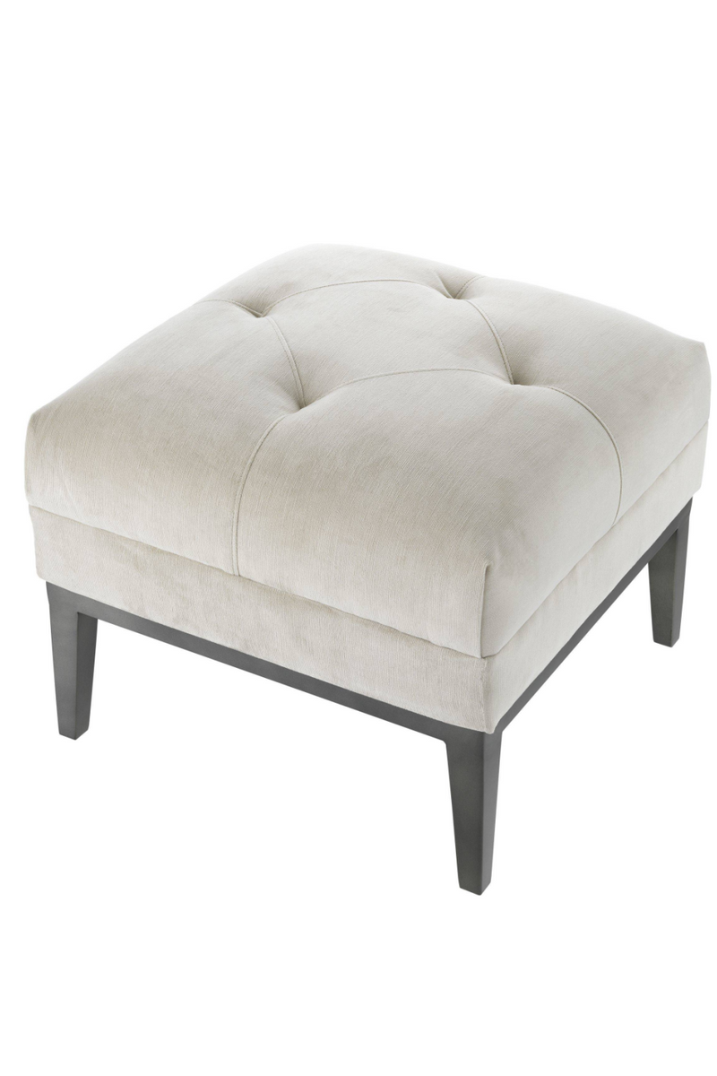 Pebble Gray Tufted Accent Stool | Eichholtz Cesare | Eichholtz Miami