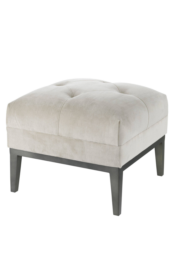Pebble Gray Tufted Accent Stool | Eichholtz Cesare | Eichholtz Miami