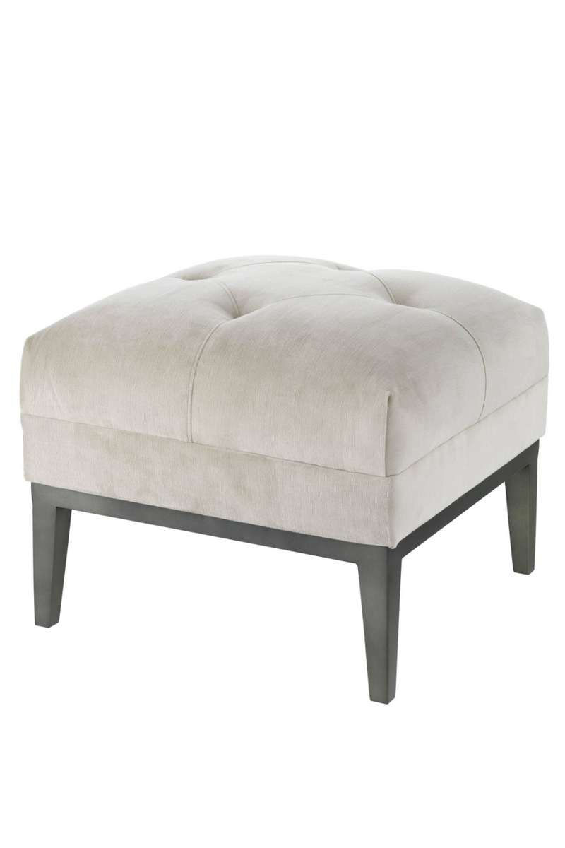 Pebble Gray Tufted Accent Stool | Eichholtz Cesare | Eichholtz Miami