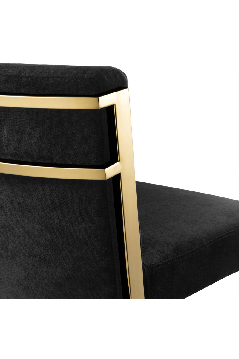 Gold Black Velvet Counter Stool | Eichholtz Scott | Eichholtz Miami