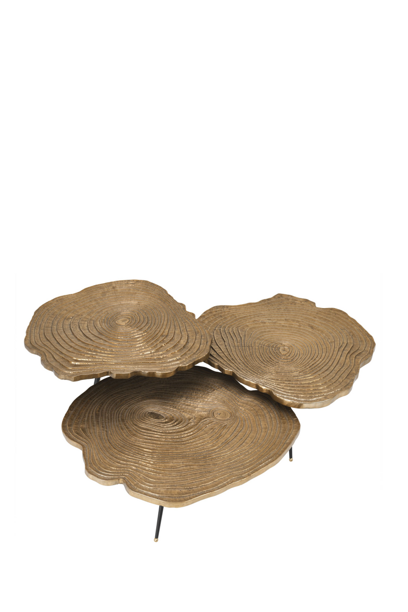Gold Wood Slice Coffee Table Set | Eichholtz Quercus | Eichholtz Miami