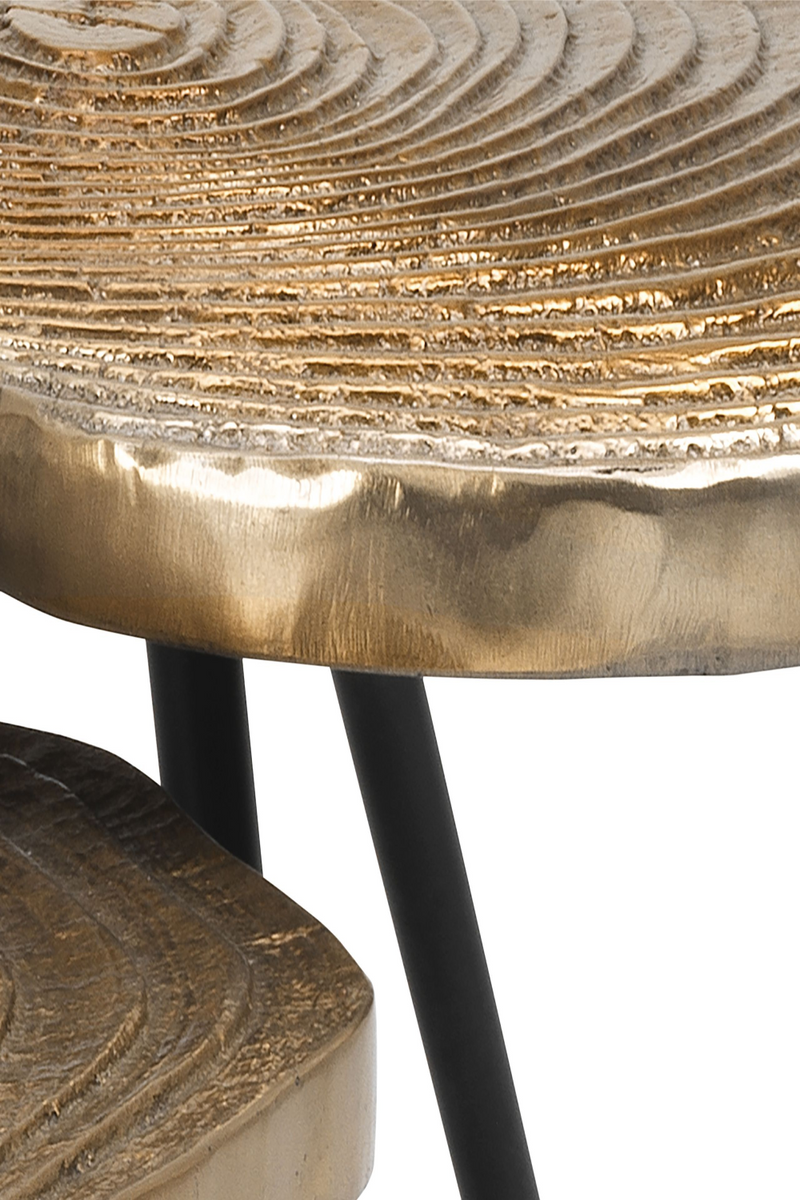 Gold Wood Slice Coffee Table Set | Eichholtz Quercus | Eichholtz Miami