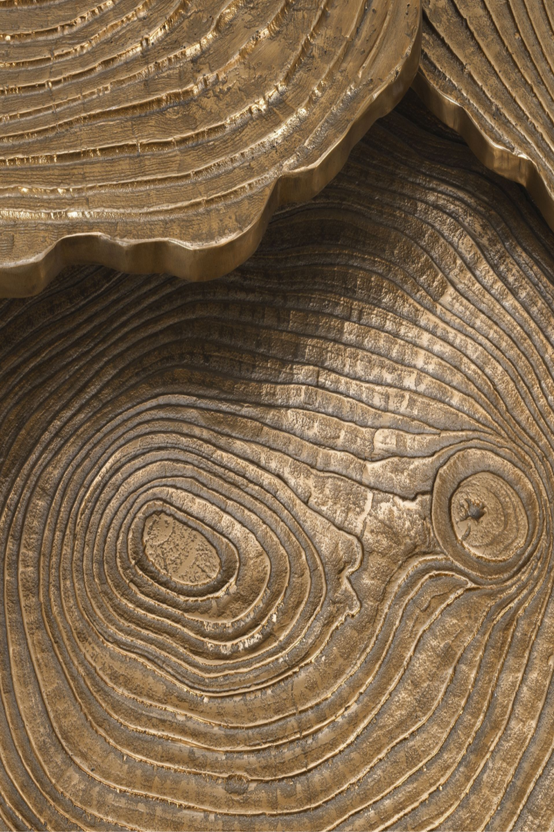 Gold Wood Slice Coffee Table Set | Eichholtz Quercus | Eichholtz Miami