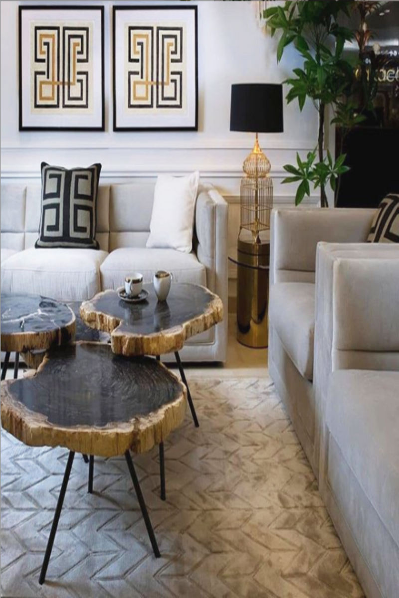Petrified Wood Coffee Table Set | Eichholtz De Soto | Eichholtz Miami