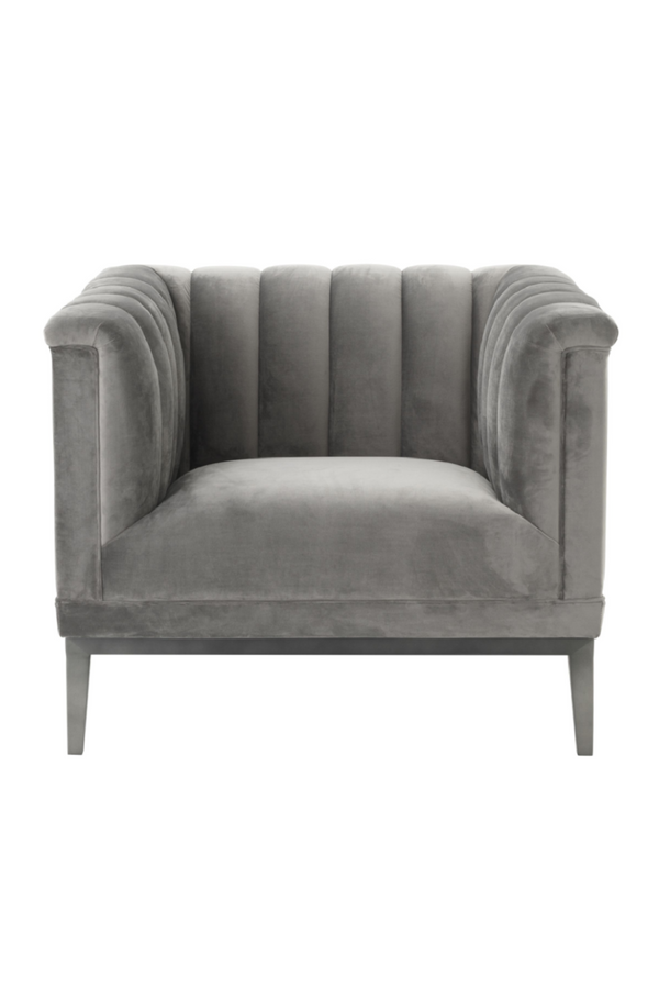 Gray Velvet Barrel Chair | Eichholtz Raffles | Eichholtzmiami.com