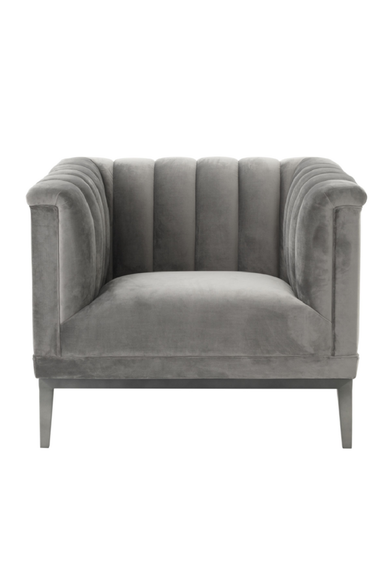 Gray Velvet Barrel Chair | Eichholtz Raffles | Eichholtzmiami.com