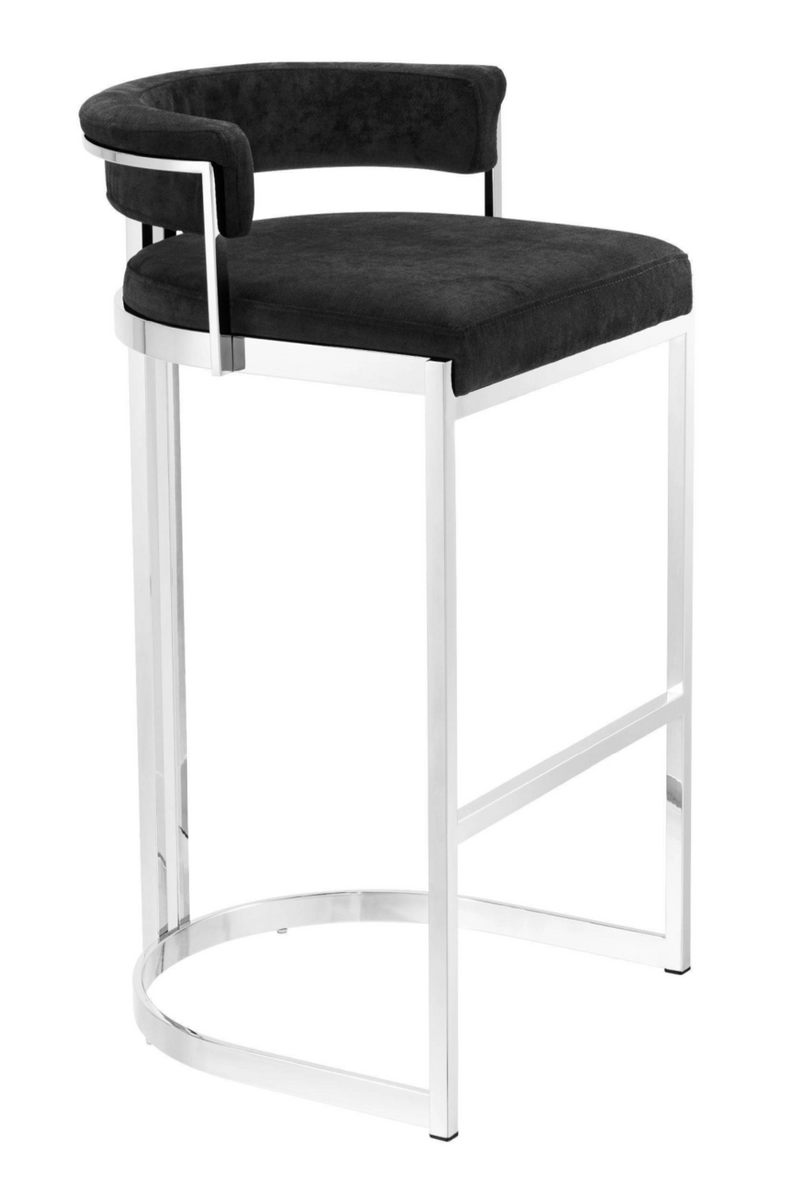 Black Velvet Counter Stool | Eichholtz Dante |
