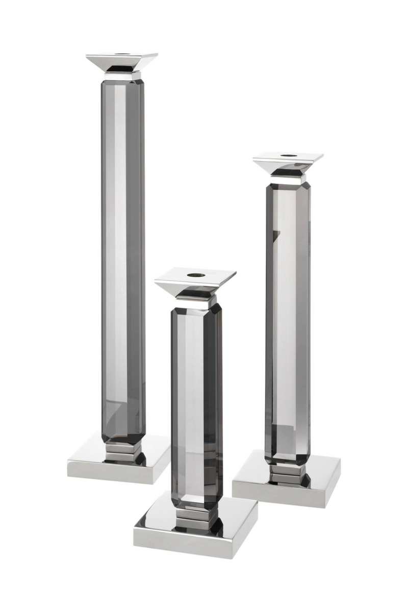 Glass Pillar Candleholders | Eichholtz Livia | Eichholtz Miami