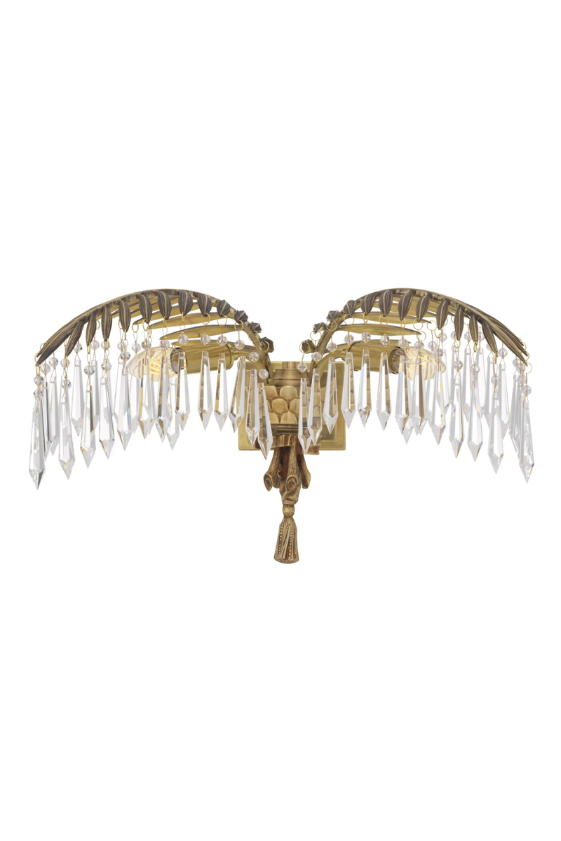 Vintage Brass Palm Leaf Wall Lamp - Eichholtz Hildebrandt | Eichholtz Miami