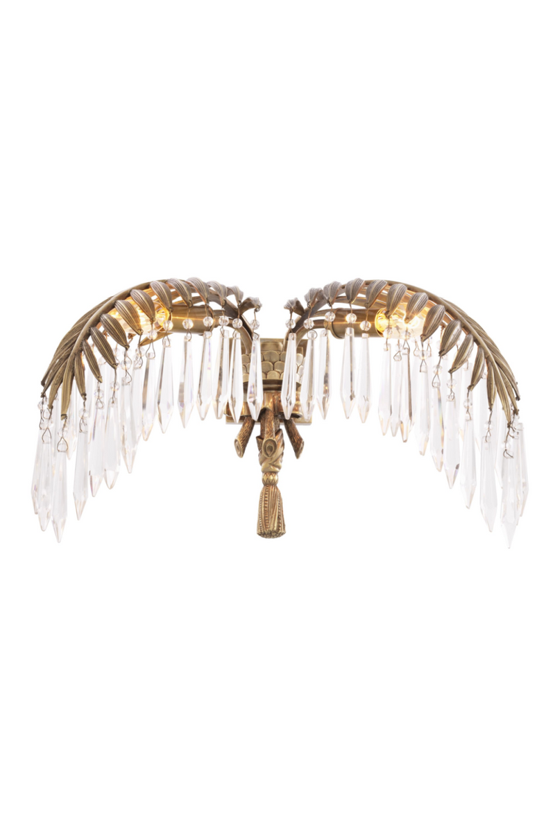 Vintage Brass Palm Leaf Wall Lamp - Eichholtz Hildebrandt | Eichholtz Miami