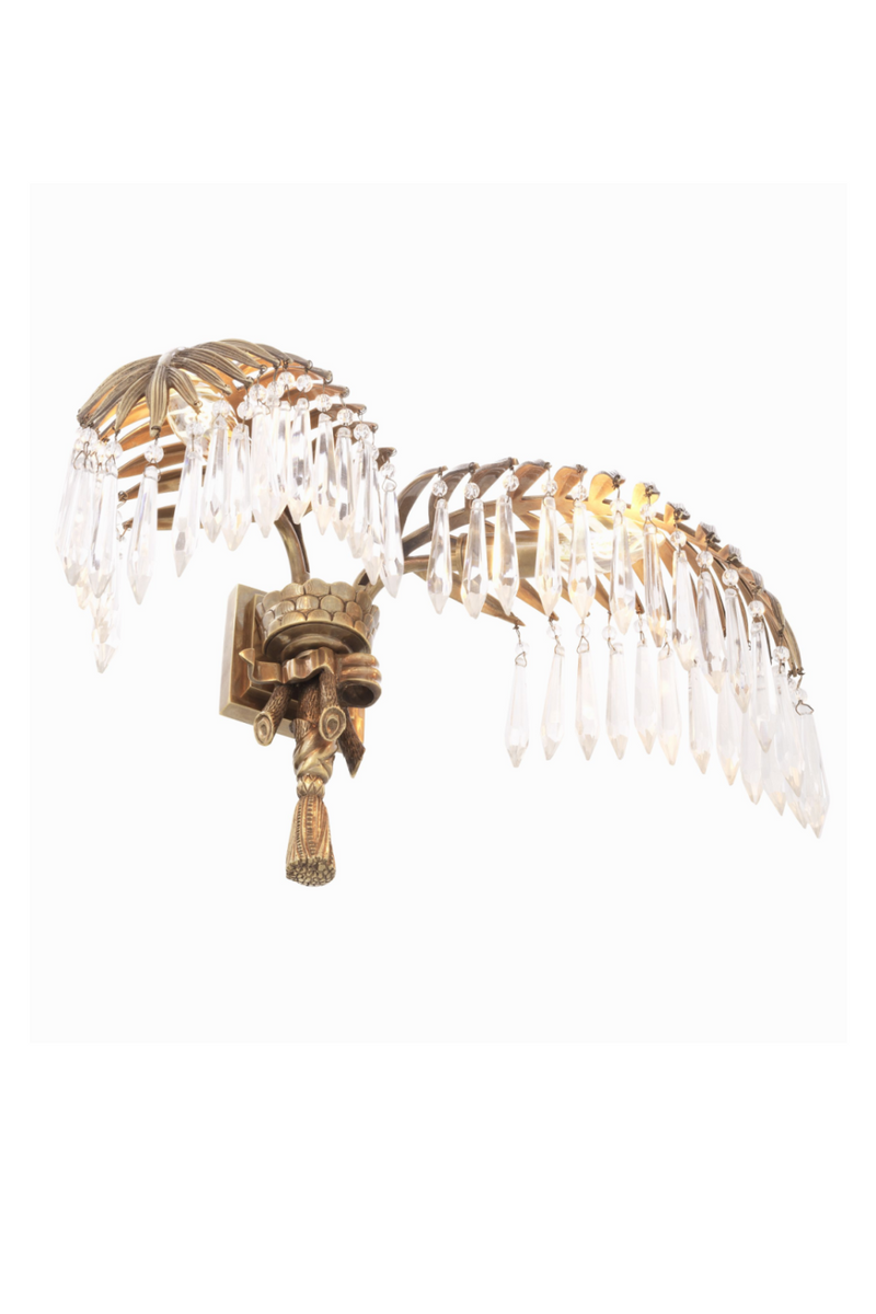 Vintage Brass Palm Leaf Wall Lamp - Eichholtz Hildebrandt | Eichholtz Miami