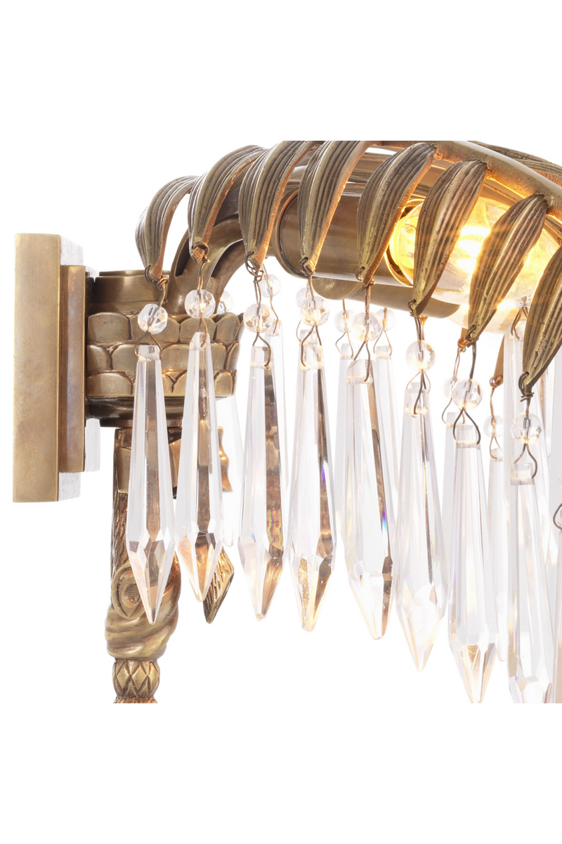 Vintage Brass Palm Leaf Wall Lamp - Eichholtz Hildebrandt | Eichholtz Miami